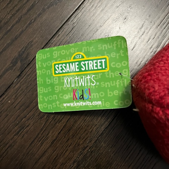 NWT Knitwits Handmade Elmo from Sesame Street Baby Earflap Hat with Velcro Close - Picture 4 of 7